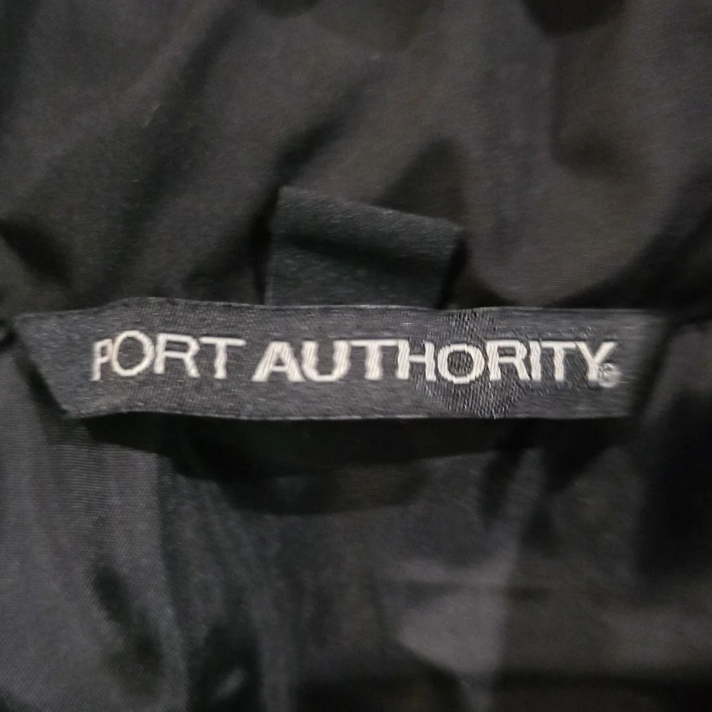 Port Authority Black Puffer Vest Featuring Embroidered FD Emblem- Size MENS XL